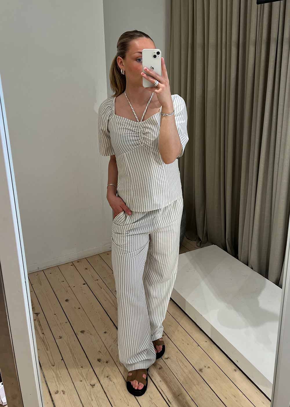 Nanikamd stripe top - White Black Stripe - Image 2