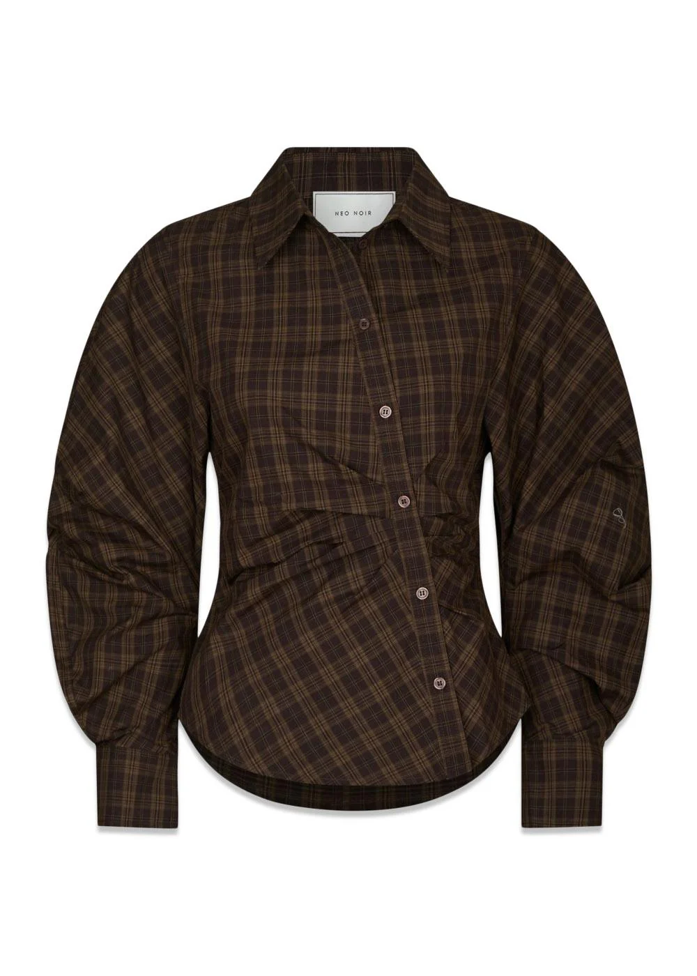 Neoella Check Shirt - Dark Brown