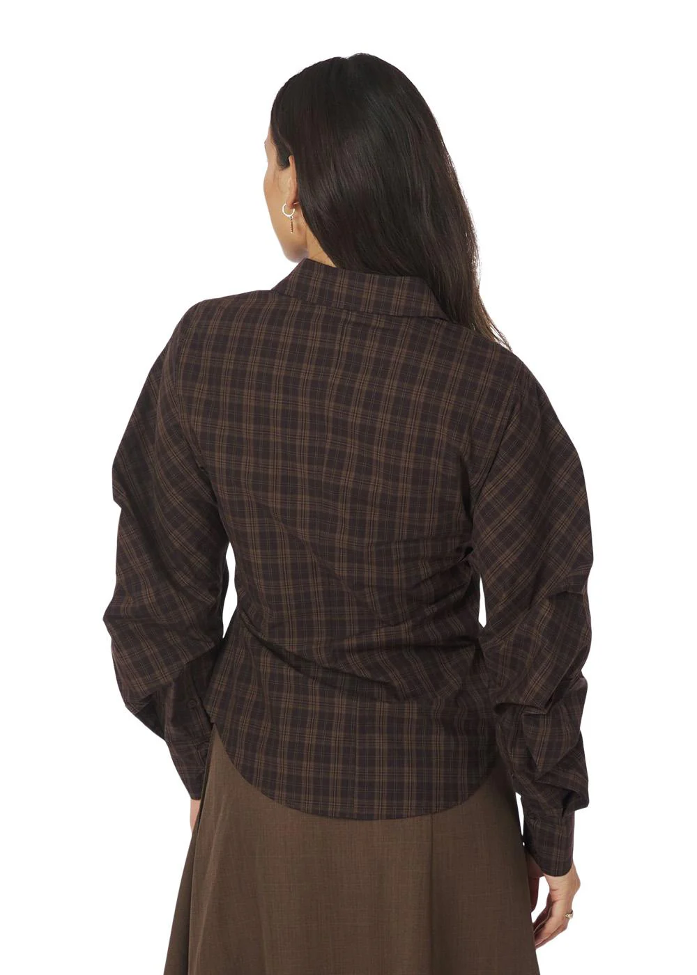 Neoella Check Shirt - Dark Brown - Image 4