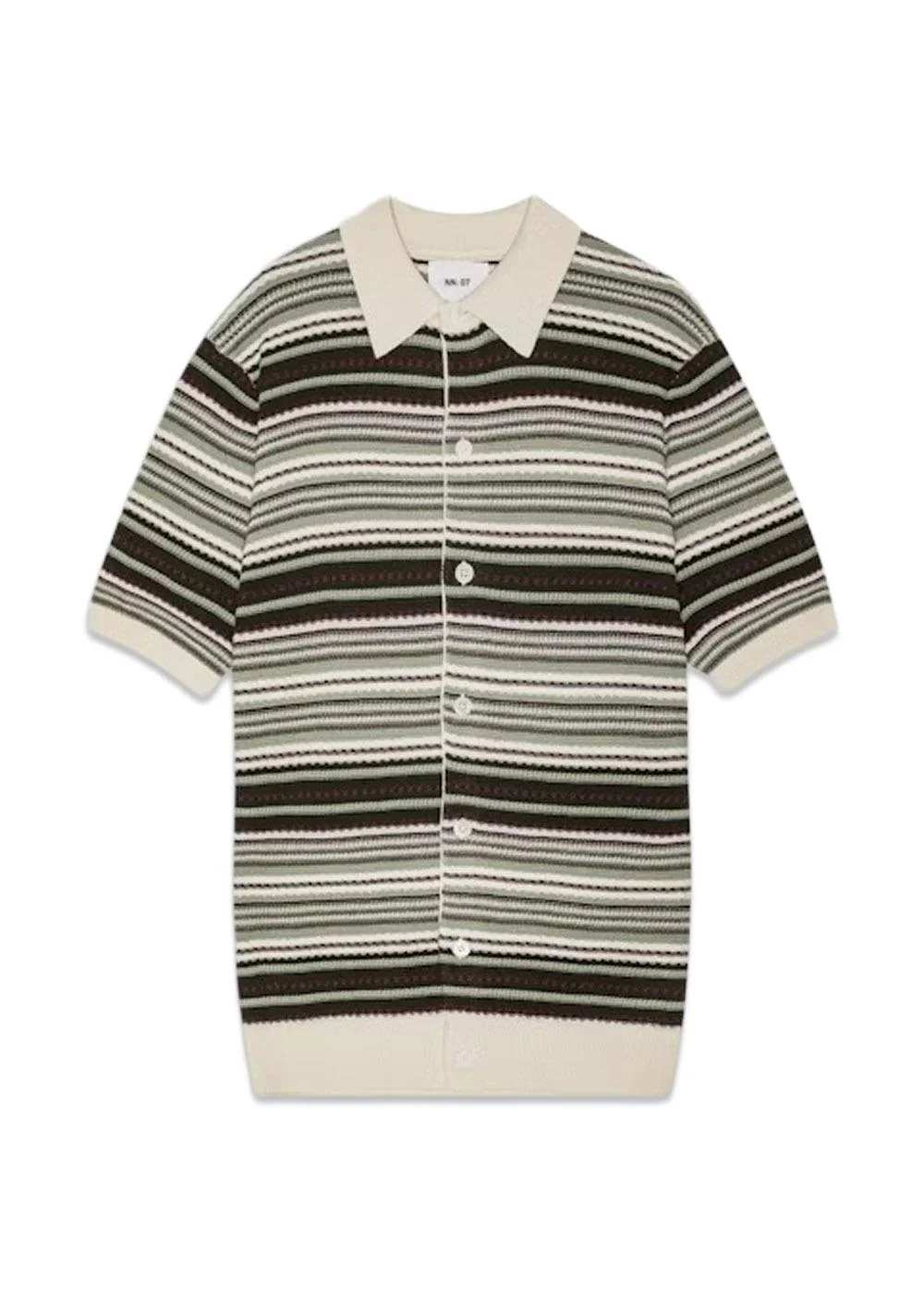 Nolan Polo Cardiga 6686 - Green Stripe