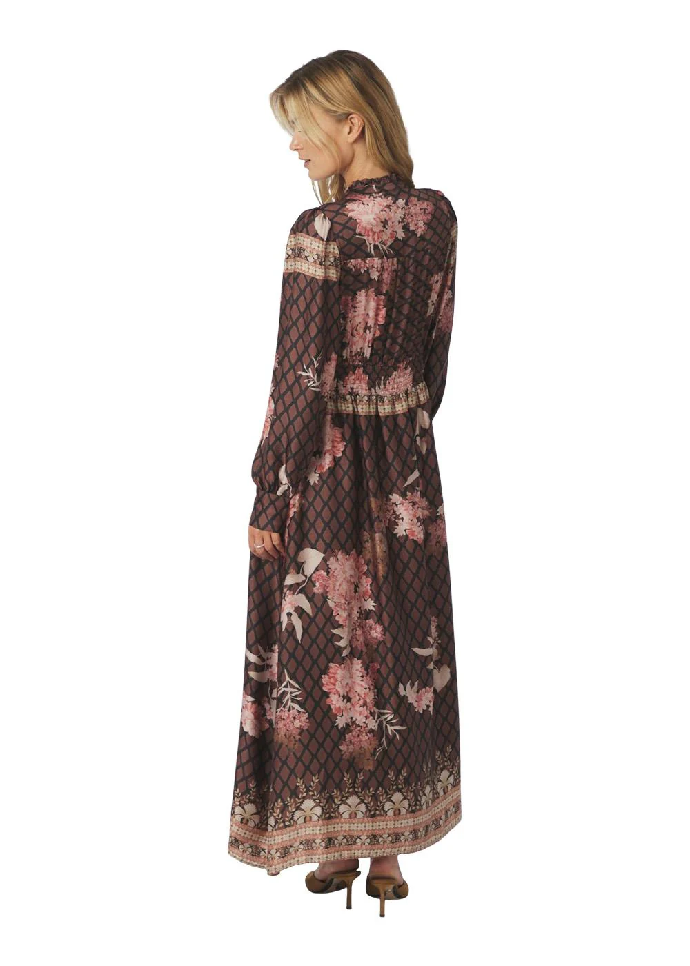 Nova Botanical Border Dress - Black - Image 4