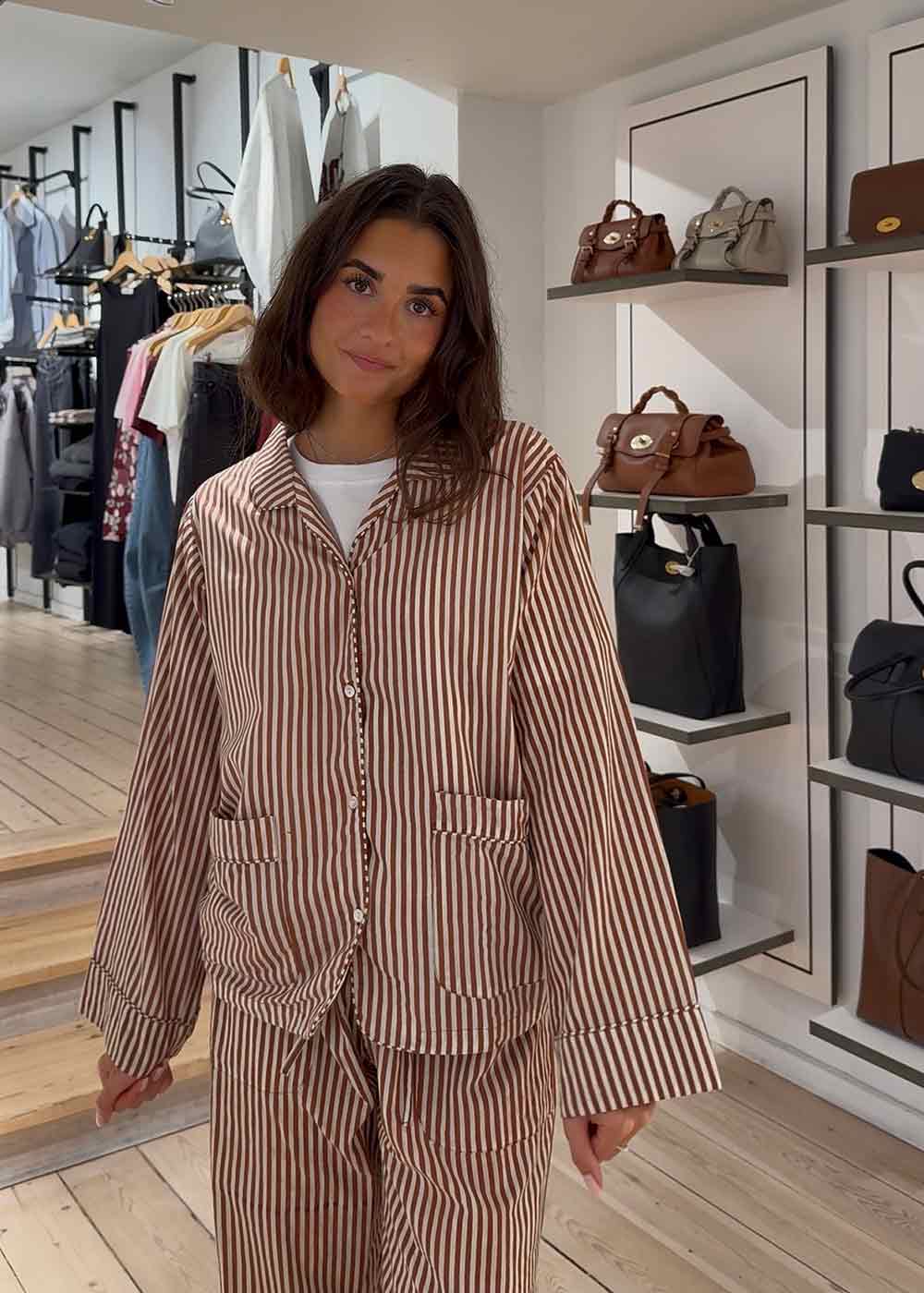Nuit Pyjamas Set - Brown Stripes - Image 4