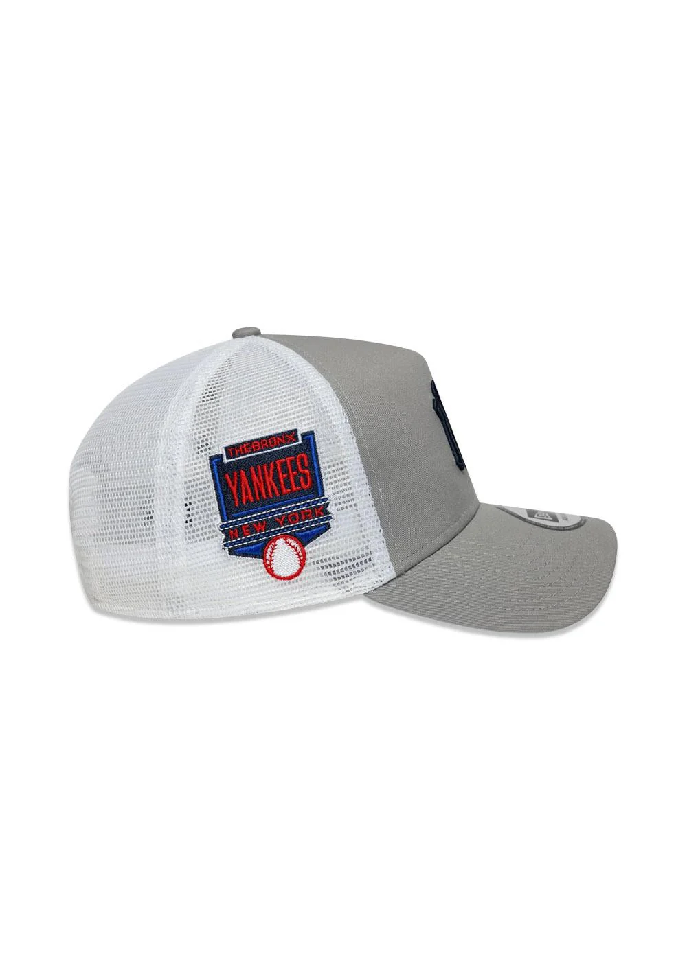 NY Trucker Side Patch - Grey/White - Image 2
