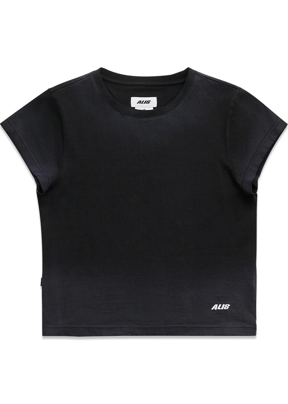 OLIIEY BABY TEE W/ LOGO - Faded Black