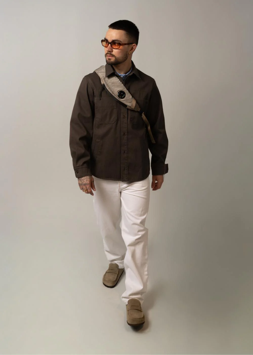 Overshirt Denim Japonais - Marron - Image 3
