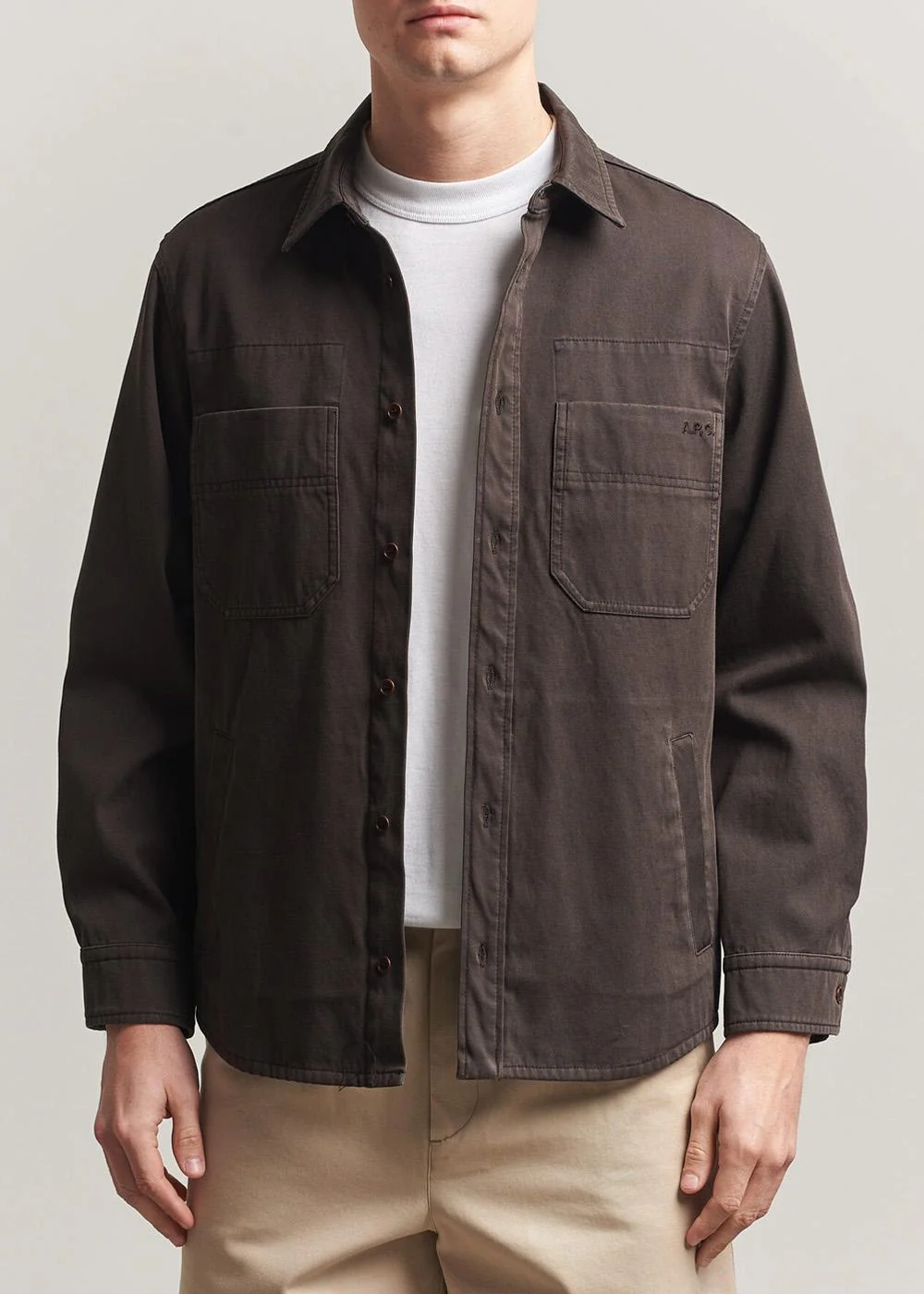 Overshirt Denim Japonais - Marron - Image 4