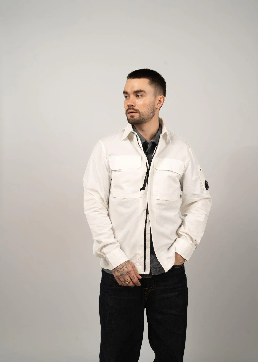 Overshirt - Organic Gabardine - Gauze White - Image 2