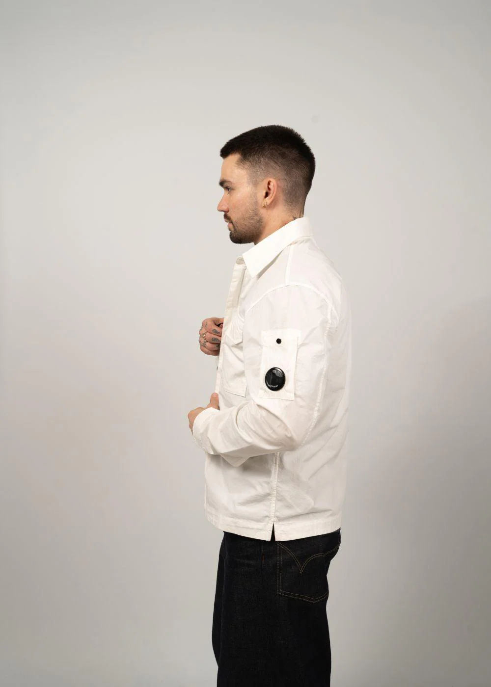 Overshirt - Organic Gabardine - Gauze White - Image 5