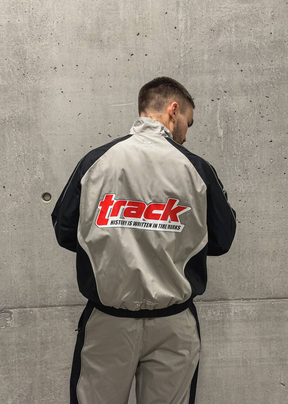 Oversize Track Jacket - Ghost Grey - Image 3