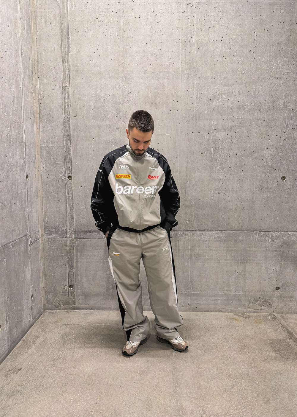 Oversize Track Jacket - Ghost Grey - Image 4