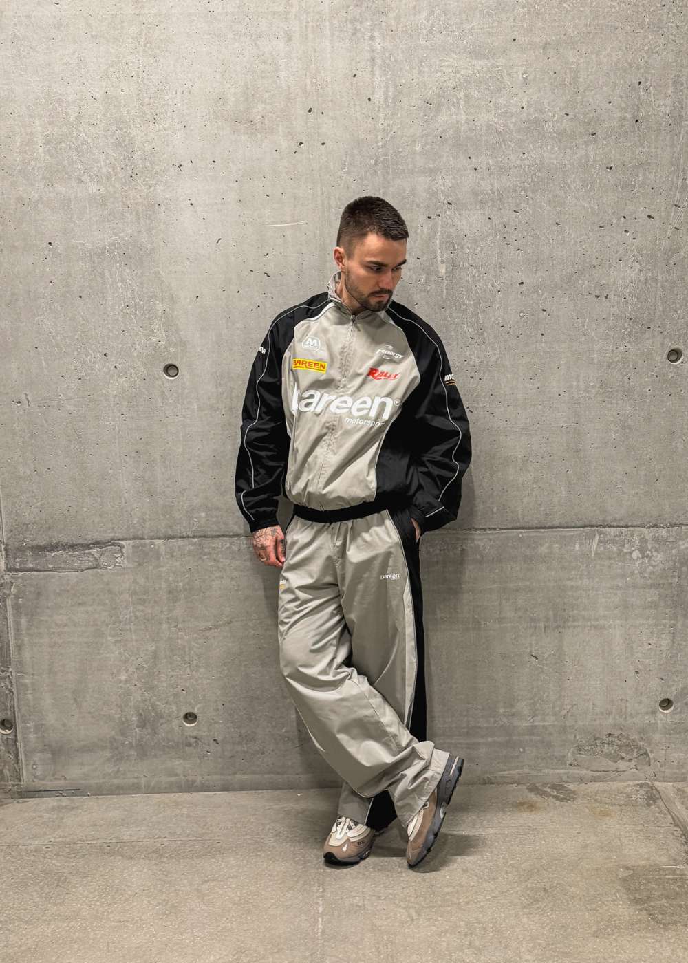 Oversize Track Jacket - Ghost Grey - Image 5