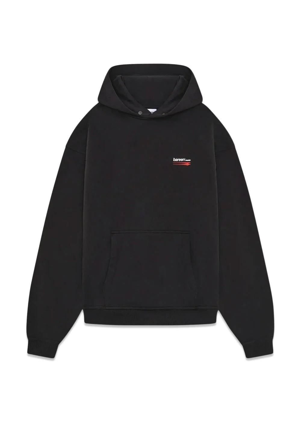 Oversized Hoodie - Moto - Black