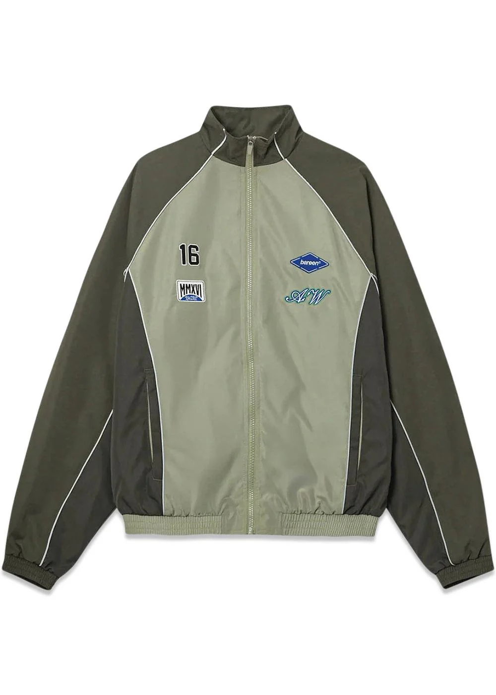 Oversized Track Jacket - Two-Tone - Laurel Oak