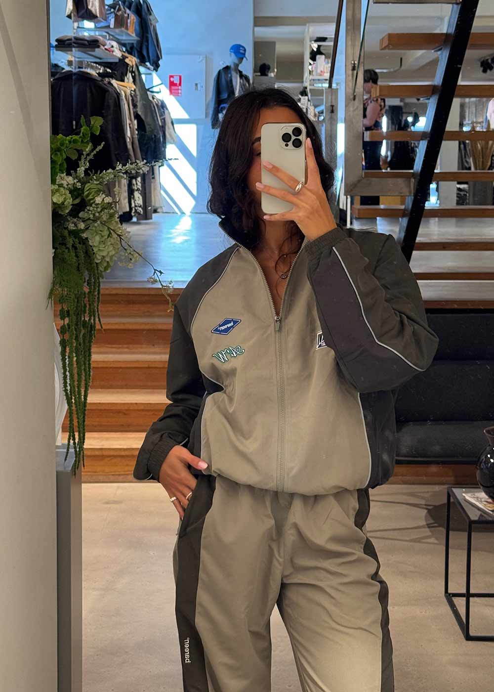 Oversized Track Jacket - Two-Tone - Laurel Oak - Image 3