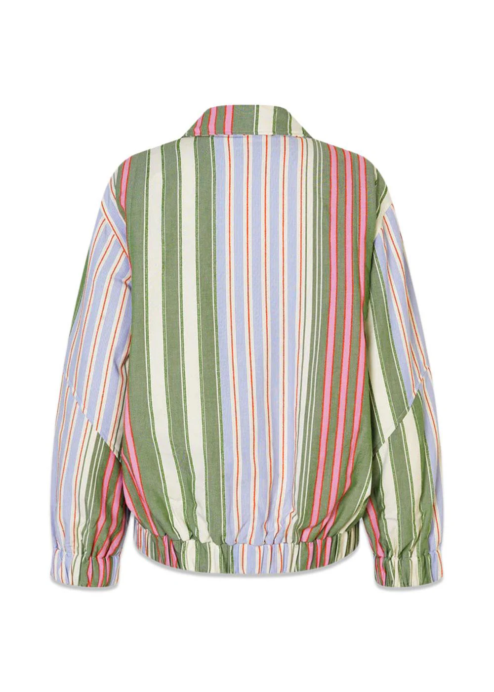 OVERSIZED UTILITY WORKWEAR JACKET - Forest Stripe - Image 3