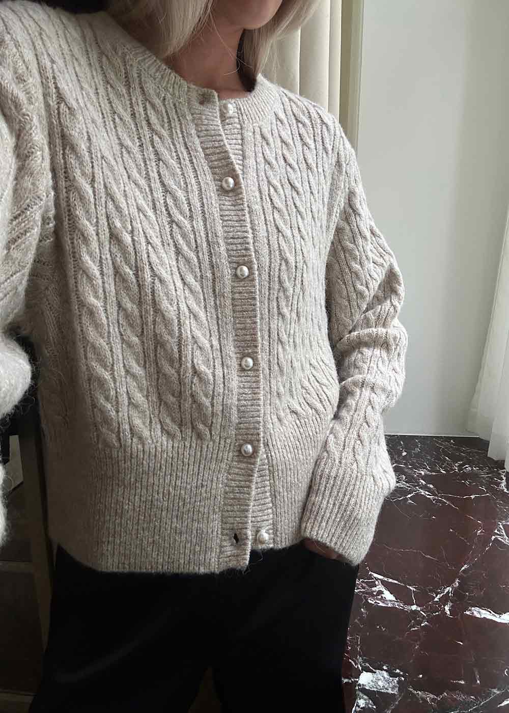 Pammiemd cardigan - Beige Speckle Melange - Image 4