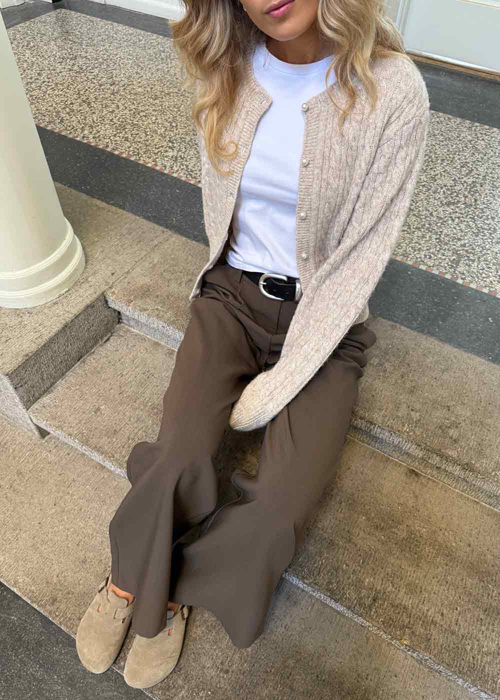 Pammiemd cardigan - Beige Speckle Melange - Image 5