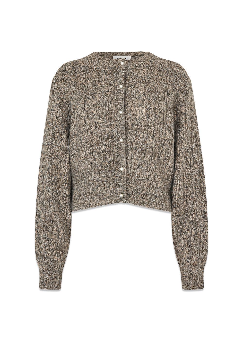 Pammiemd cardigan - Brown Speckle Melange