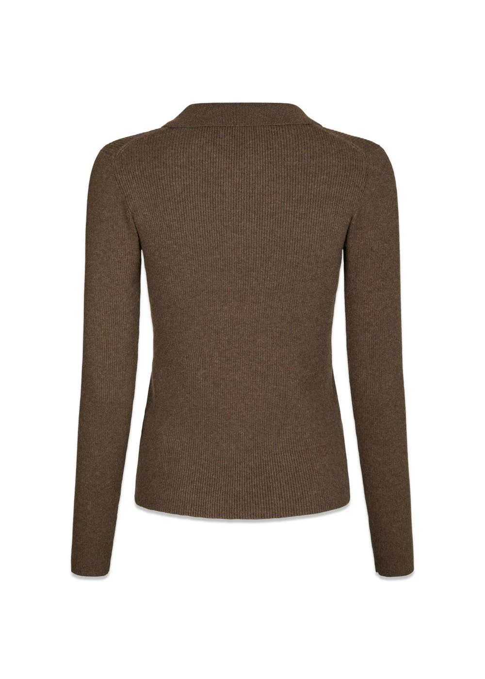 Panama Knit Blouse - Brown Melange - Image 2