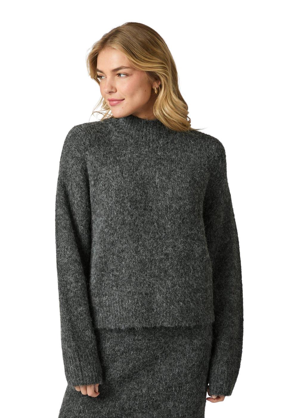 Paulina Fluffy Knit Blouse - Antracit - Image 4