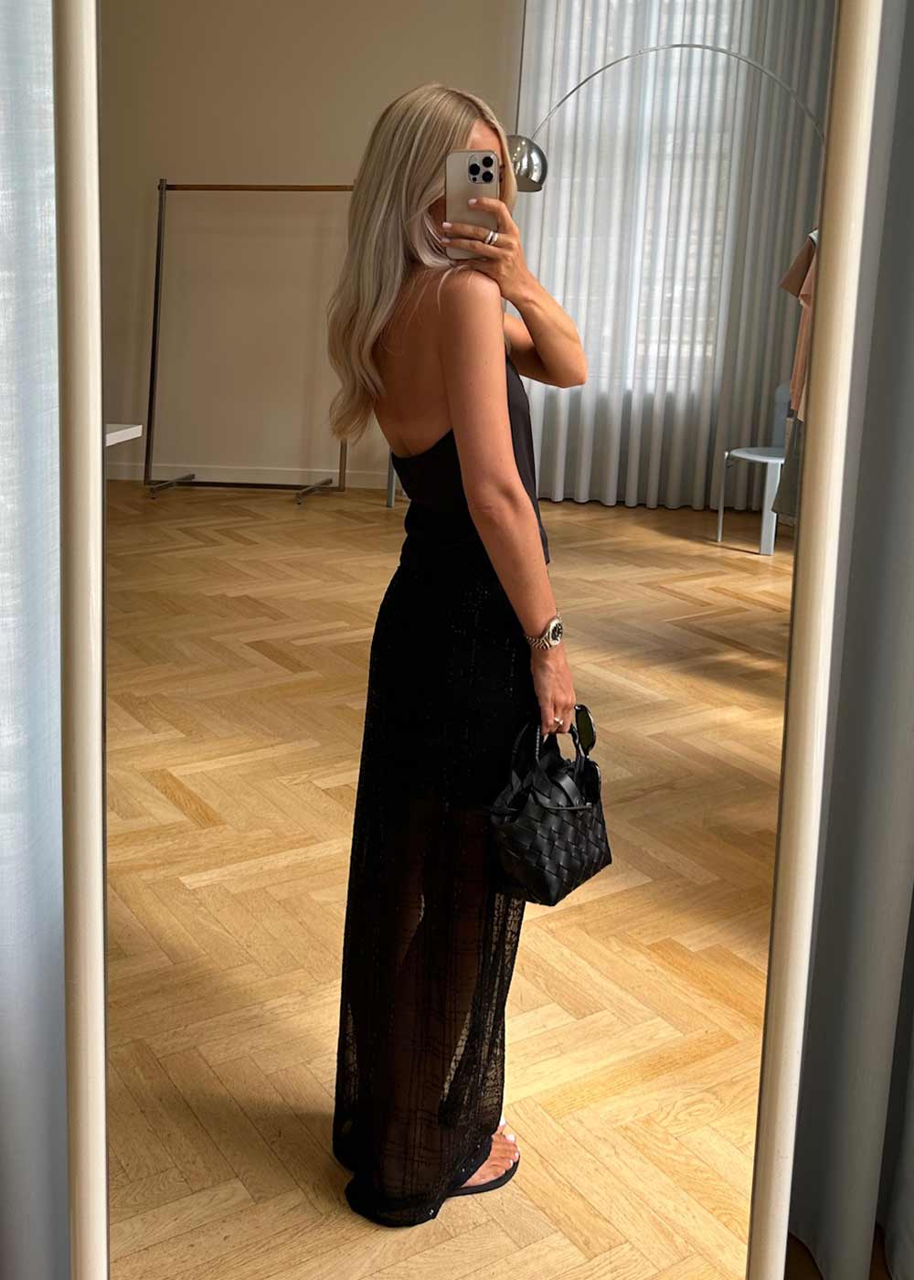 Pearleenmd long skirt - Black - Image 3
