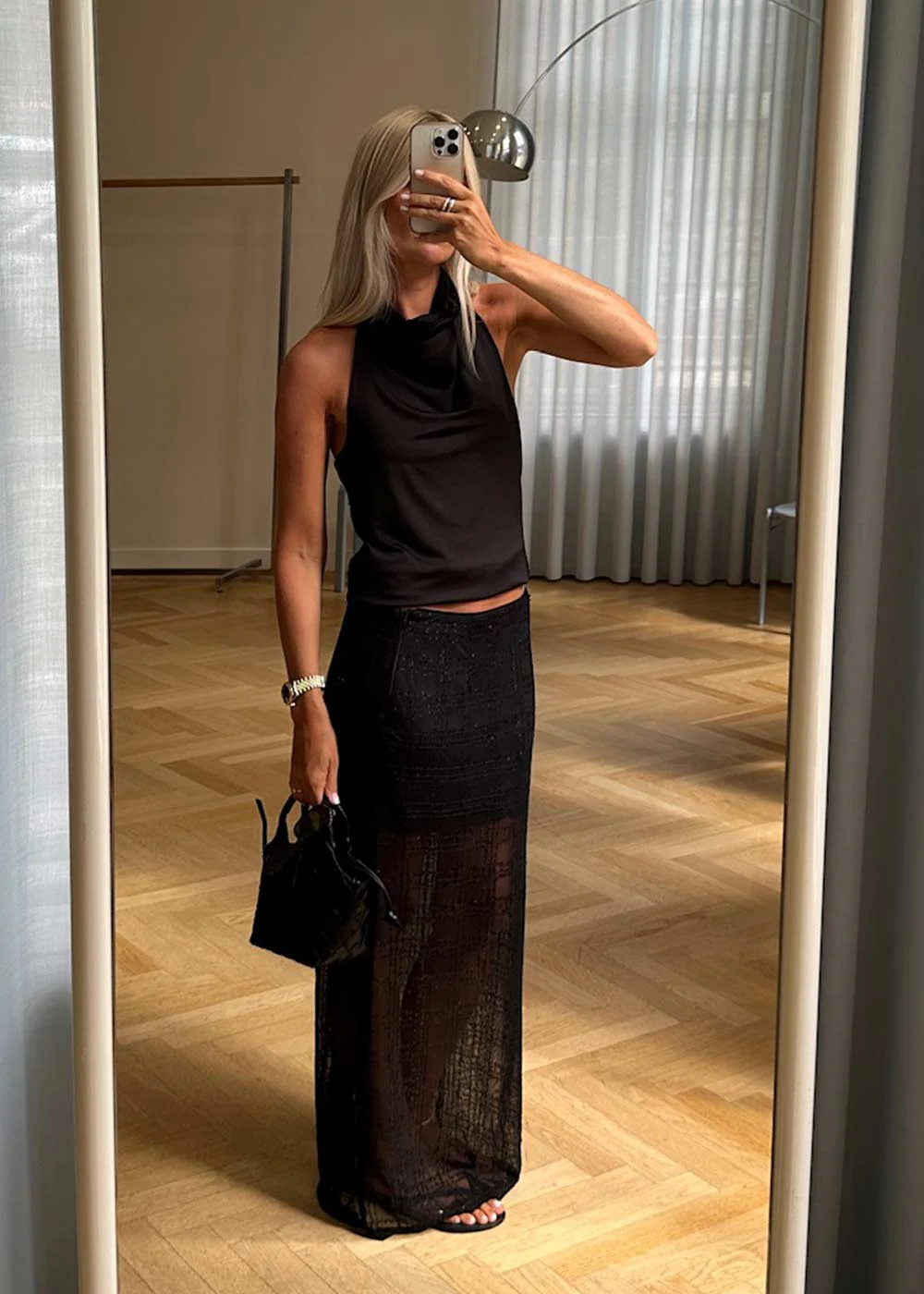 Pearleenmd long skirt - Black - Image 4