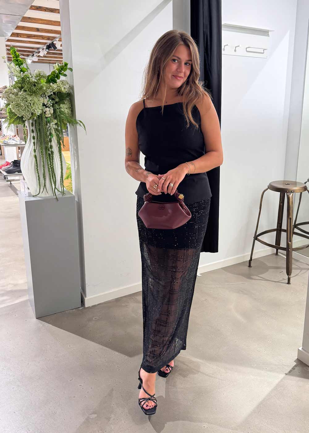 Pearleenmd long skirt - Black - Image 5