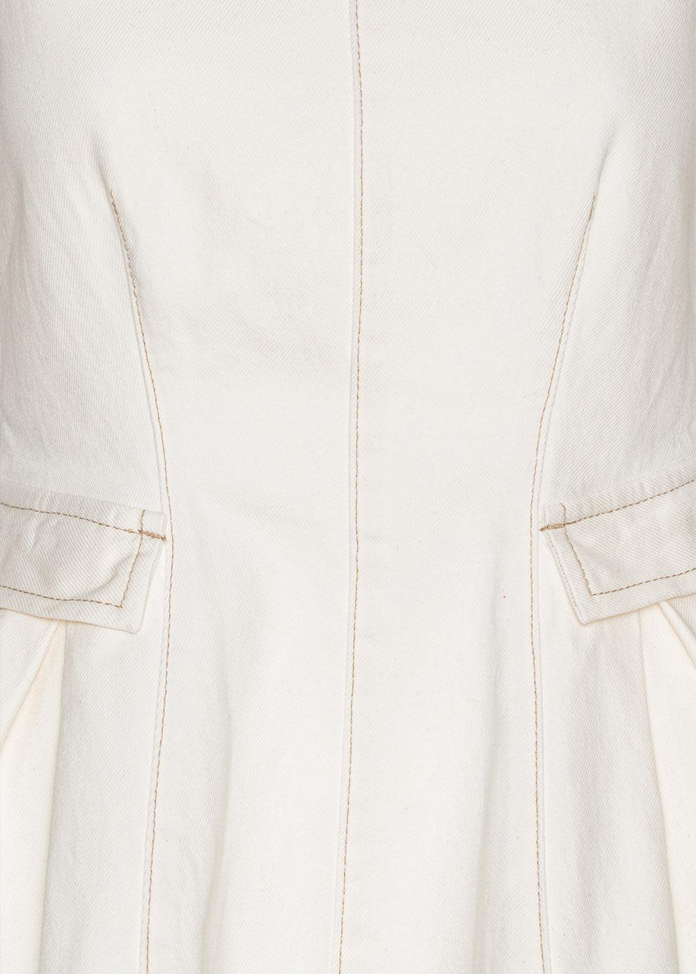 PEPLUM DENIM TOP - Raw White Denim - Image 5