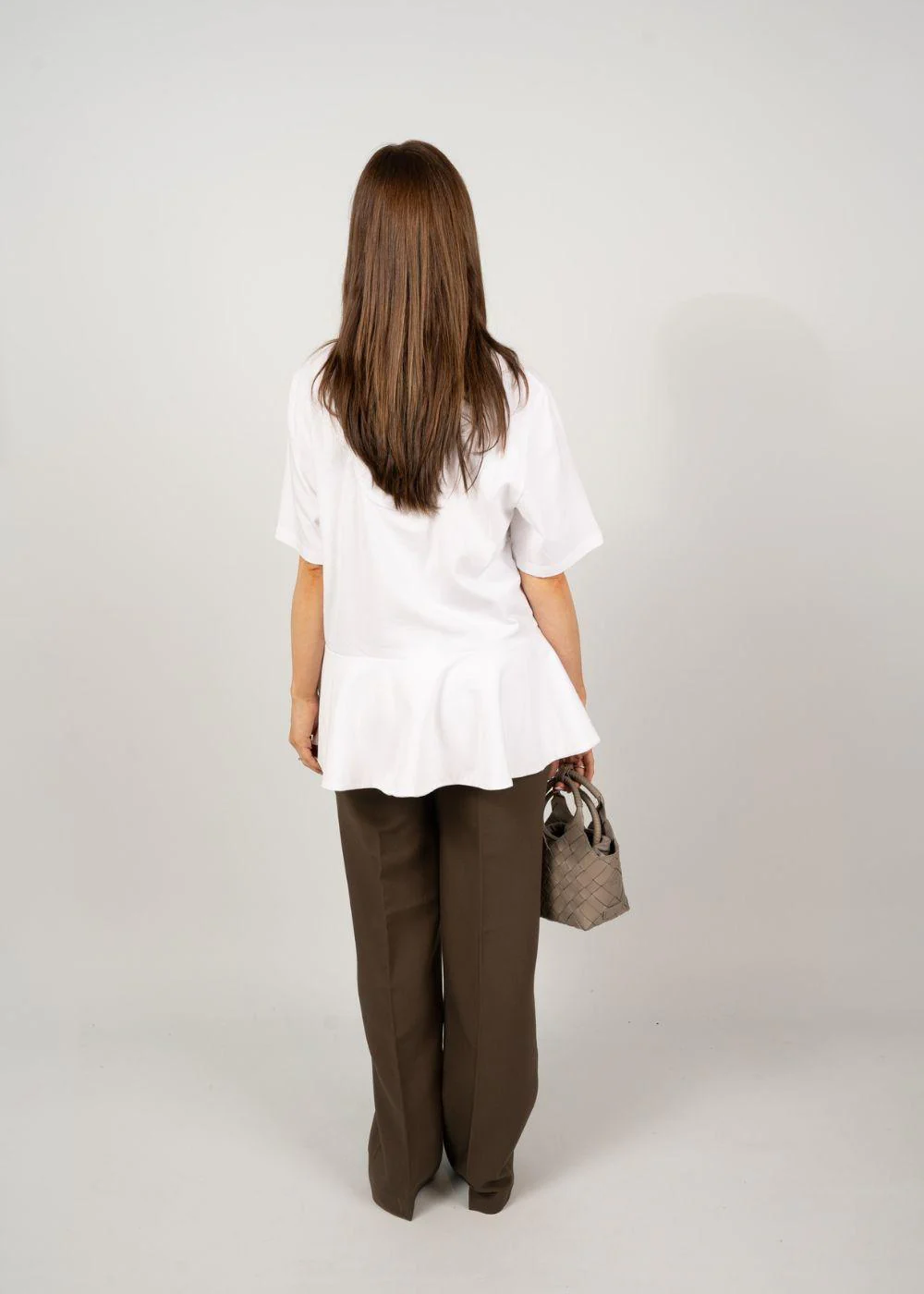 PEPLUM T-SHIRT - Bright White - Image 3