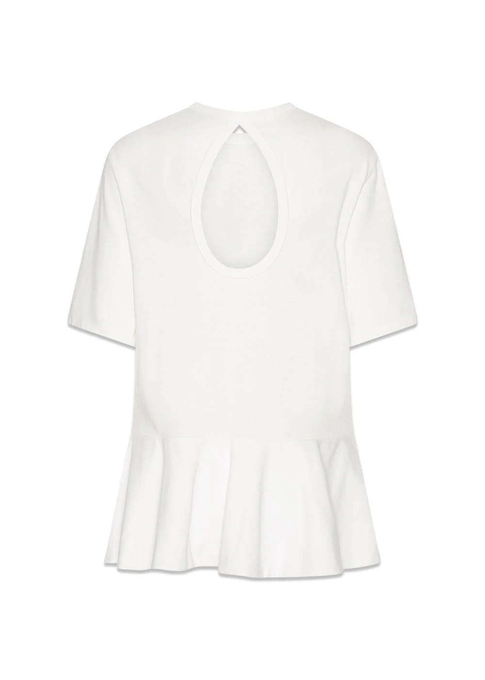PEPLUM T-SHIRT - Bright White - Image 4