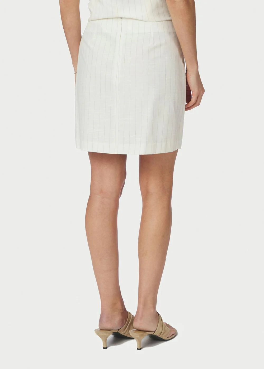 Petrani Summer Stripe Skirt - Taupe Stripe - Image 4