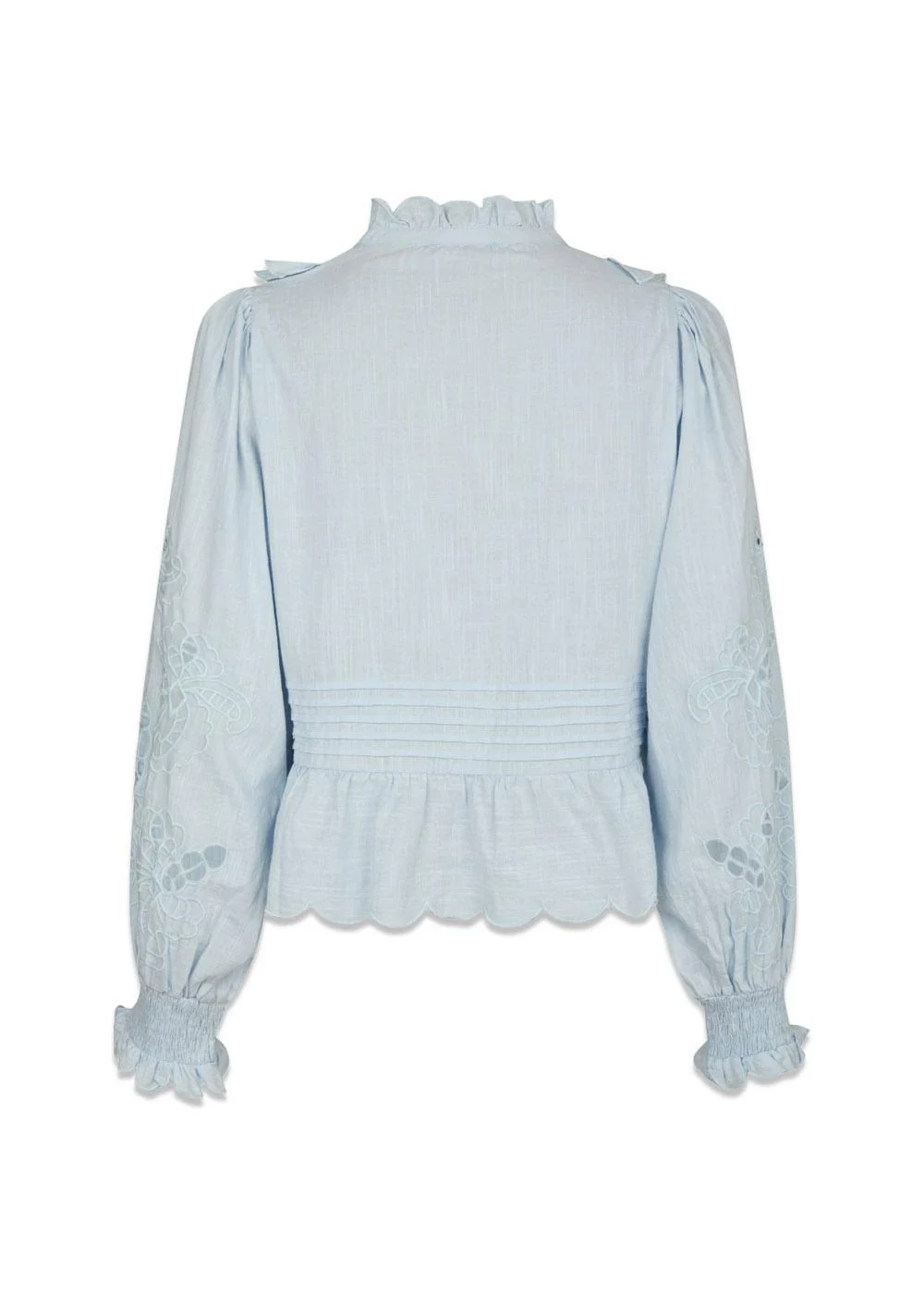 Petrine Embroidery Blouse - Light Blue - Image 2