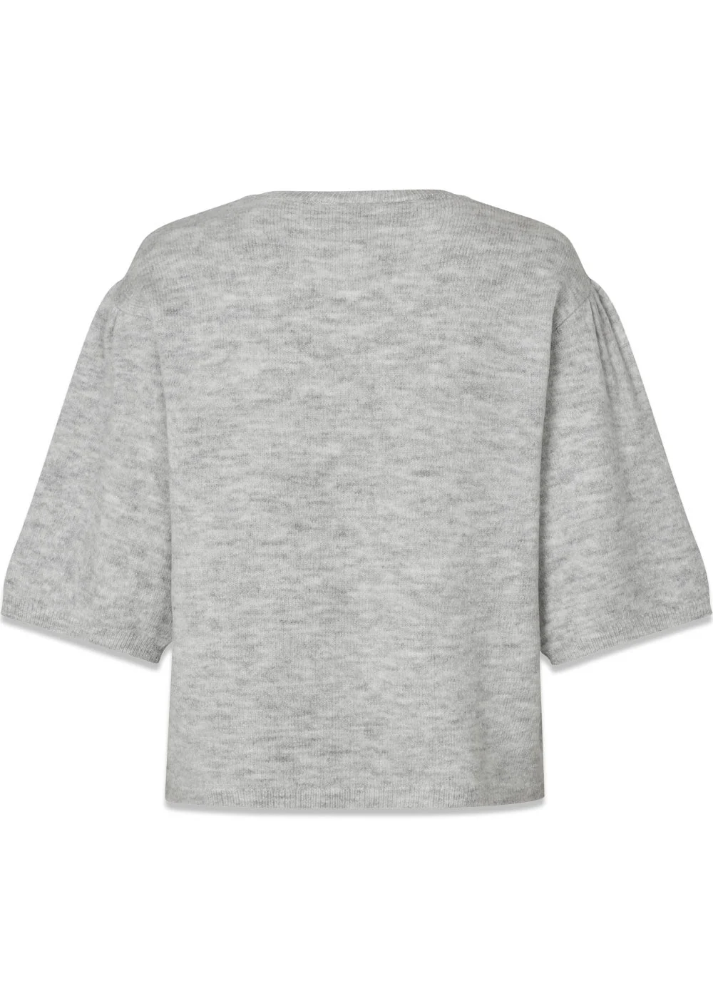 Petronellamd SS o-neck - Grey Melange - Image 2