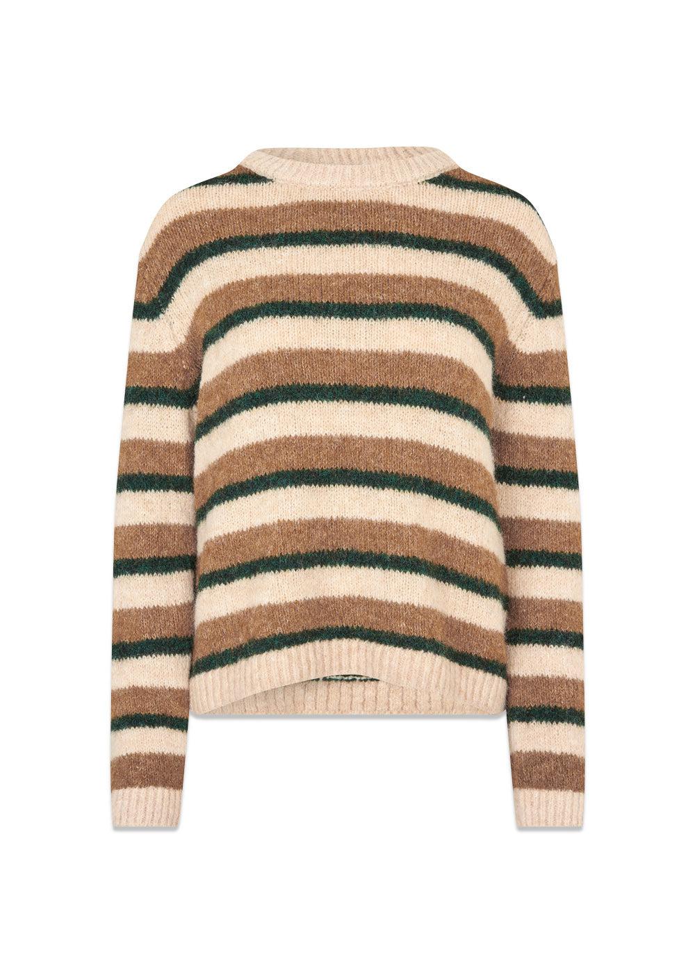 Philipmd stripe o-neck - Camel Stripe
