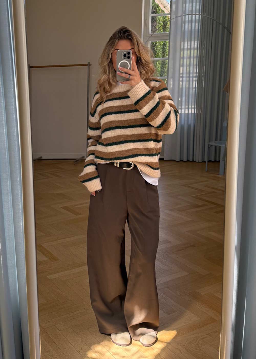 Philipmd stripe o-neck - Camel Stripe - Image 3