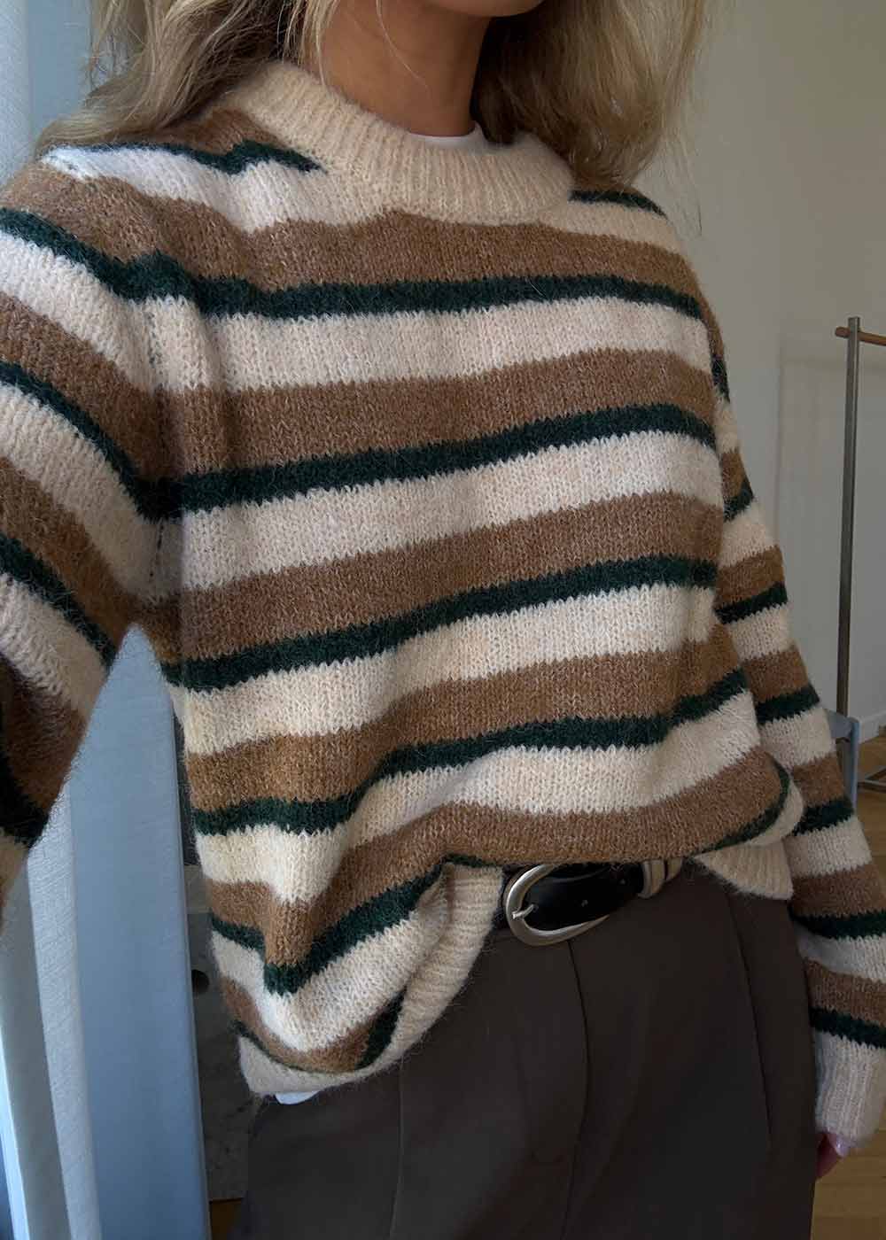 Philipmd stripe o-neck - Camel Stripe - Image 4