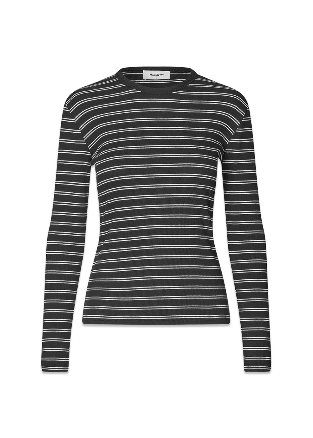 Pilmd LS stripe t-shirt - Black White Stripe