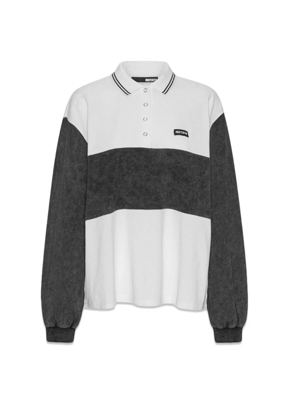 PIQUE LONGSLEEVE POLO - Bright White