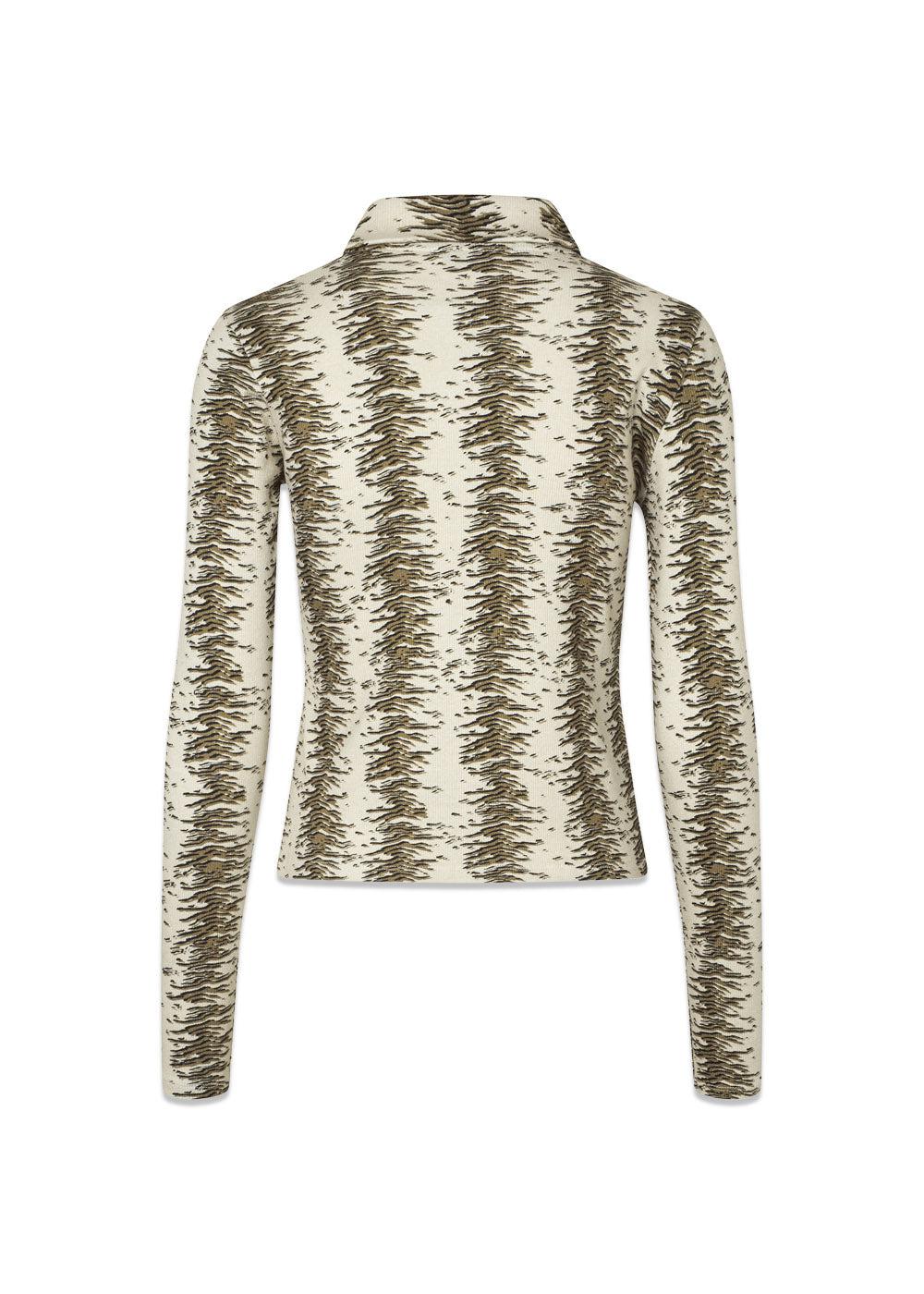 Porsiamd print LS polo - Light Shadow Zebra - Image 2