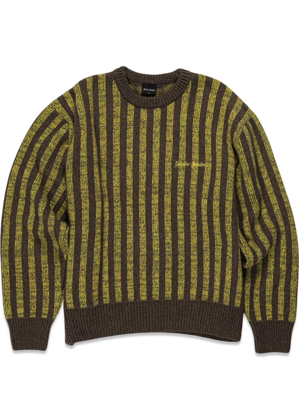 PRE-INTERNET KNIT CASHMERE - Brown/Mustard