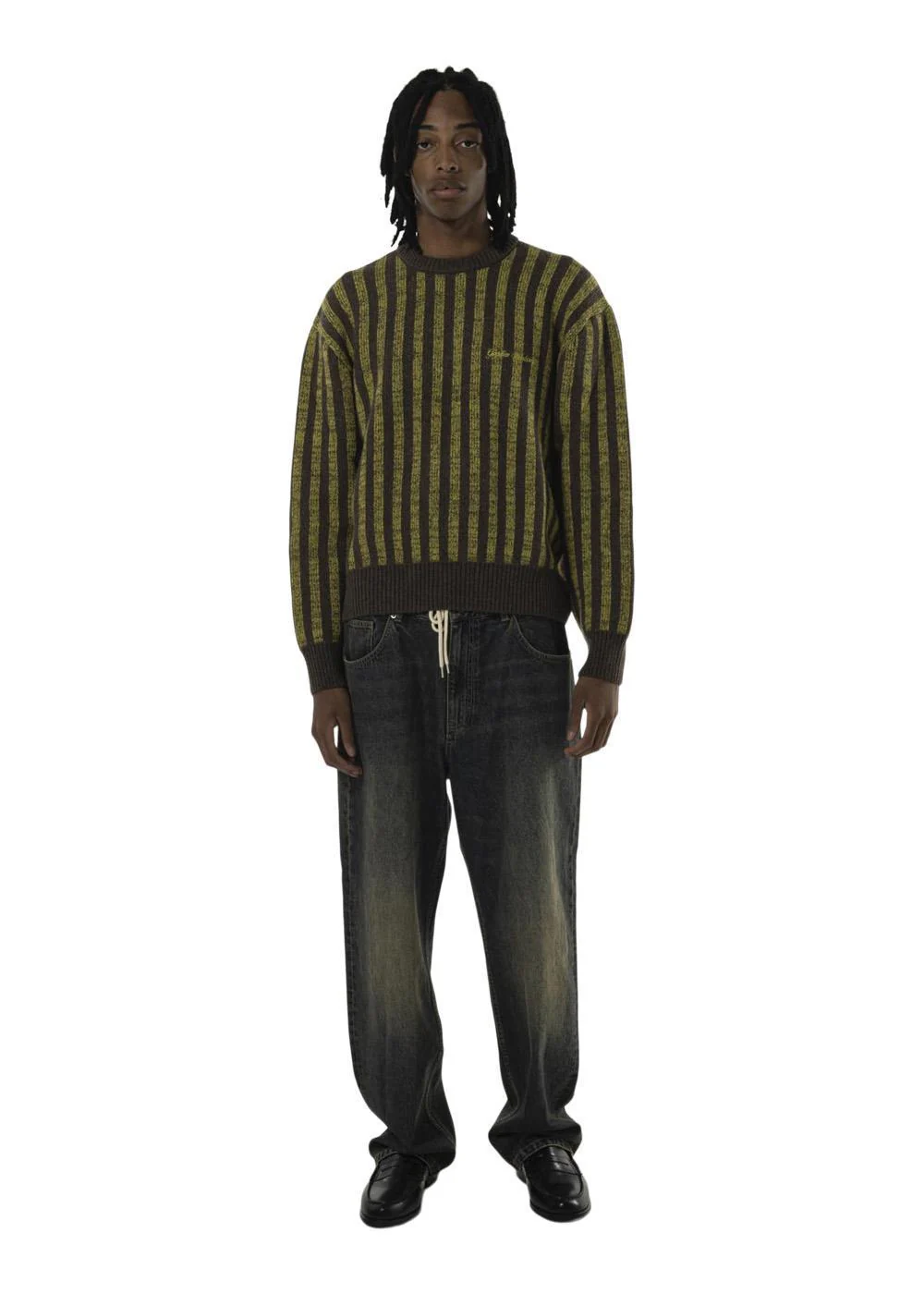 PRE-INTERNET KNIT CASHMERE - Brown/Mustard - Image 2