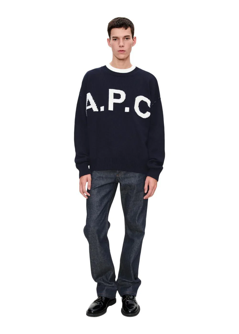 Pull Col Rond - Dark Navy - Image 2