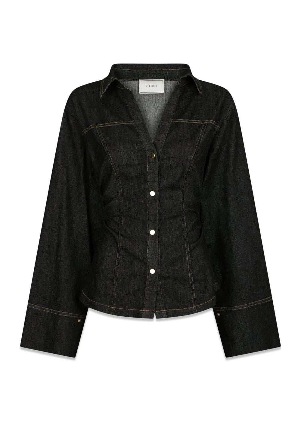 Rabia Denim Shirt - Black