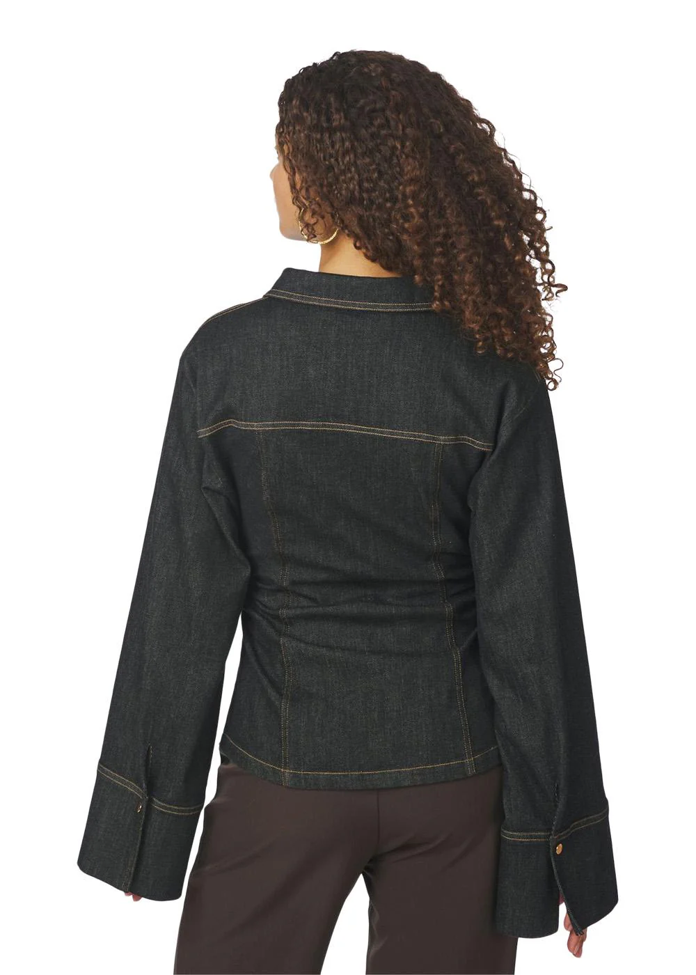 Rabia Denim Shirt - Black - Image 4