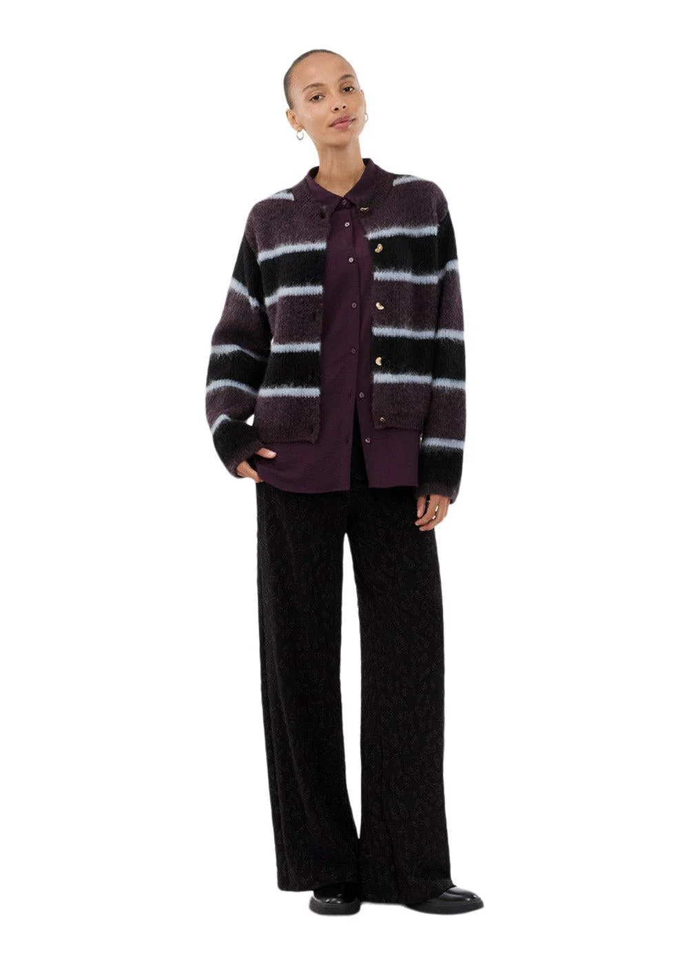 Rafaelmd stripe cardigan - Winter Stripe - Image 3