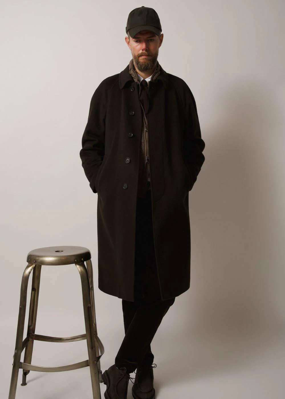 Raglan Coat - Micro Brown - Image 2