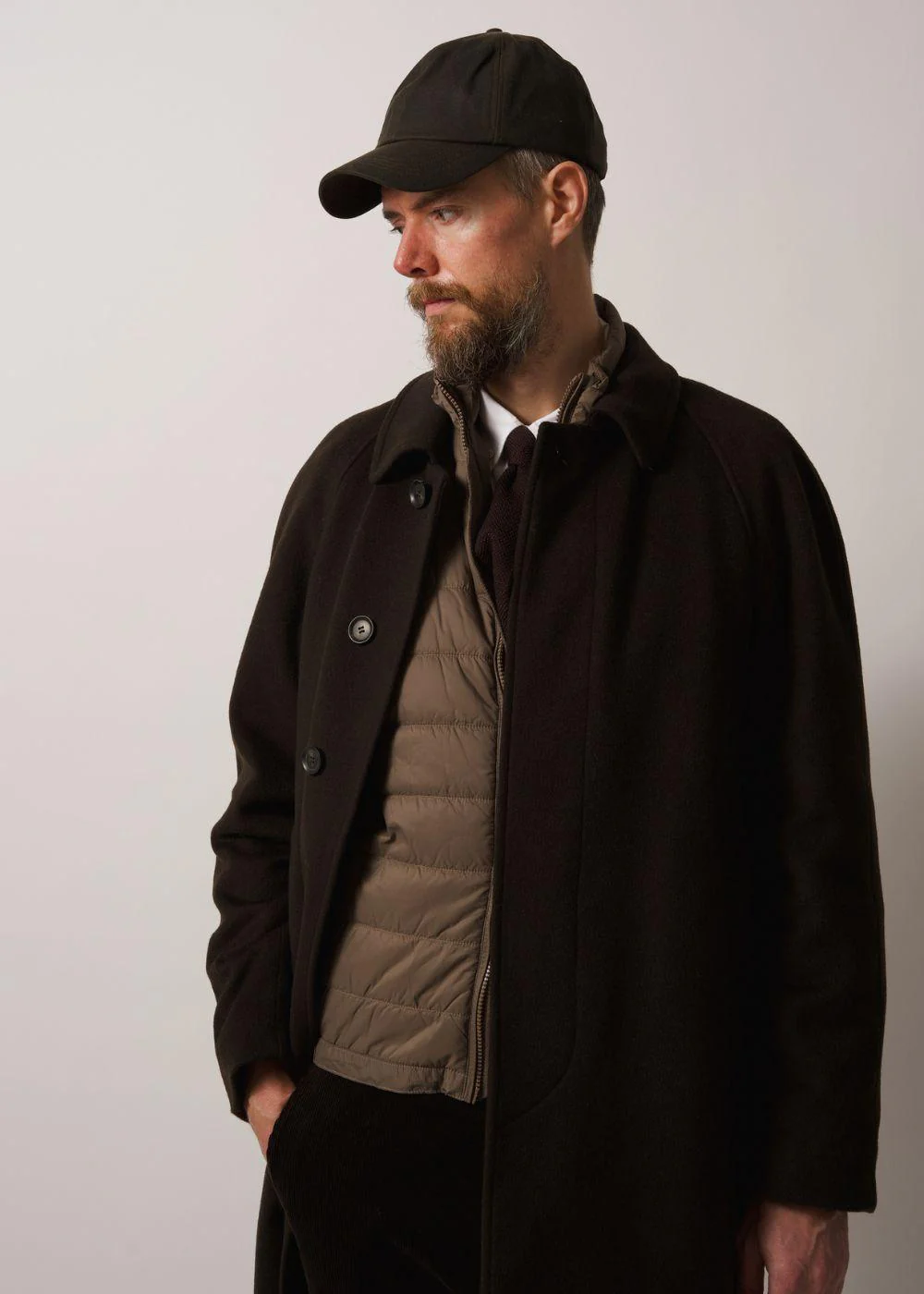 Raglan Coat - Micro Brown - Image 3
