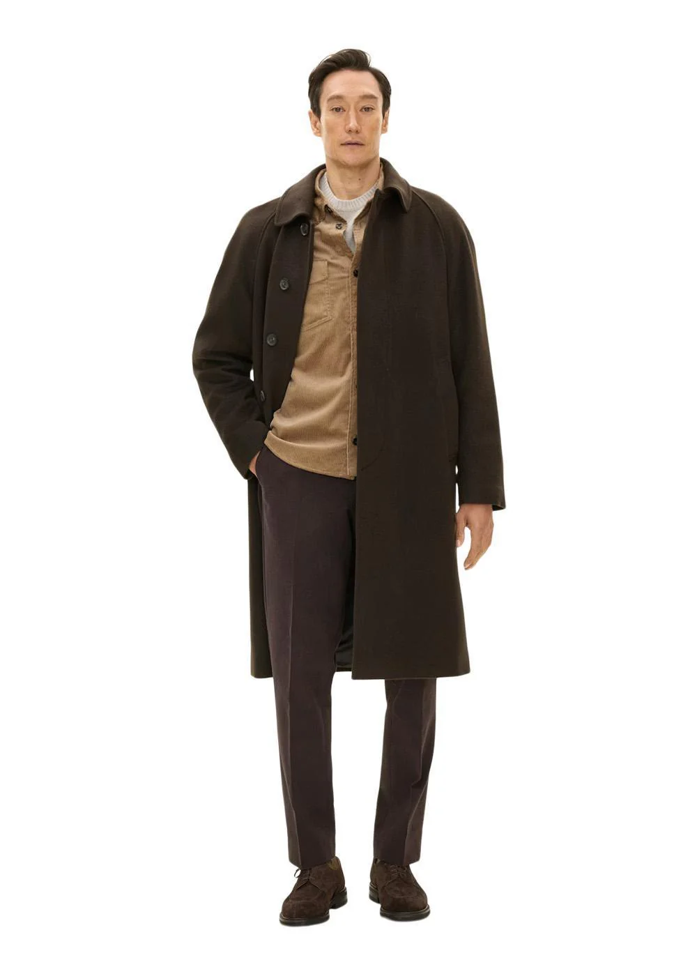 Raglan Coat - Micro Brown - Image 4