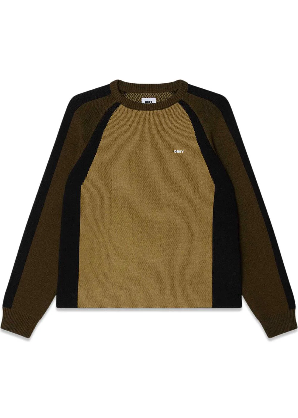 Raglan Crewneck Sweater - Mermaid Green Multi
