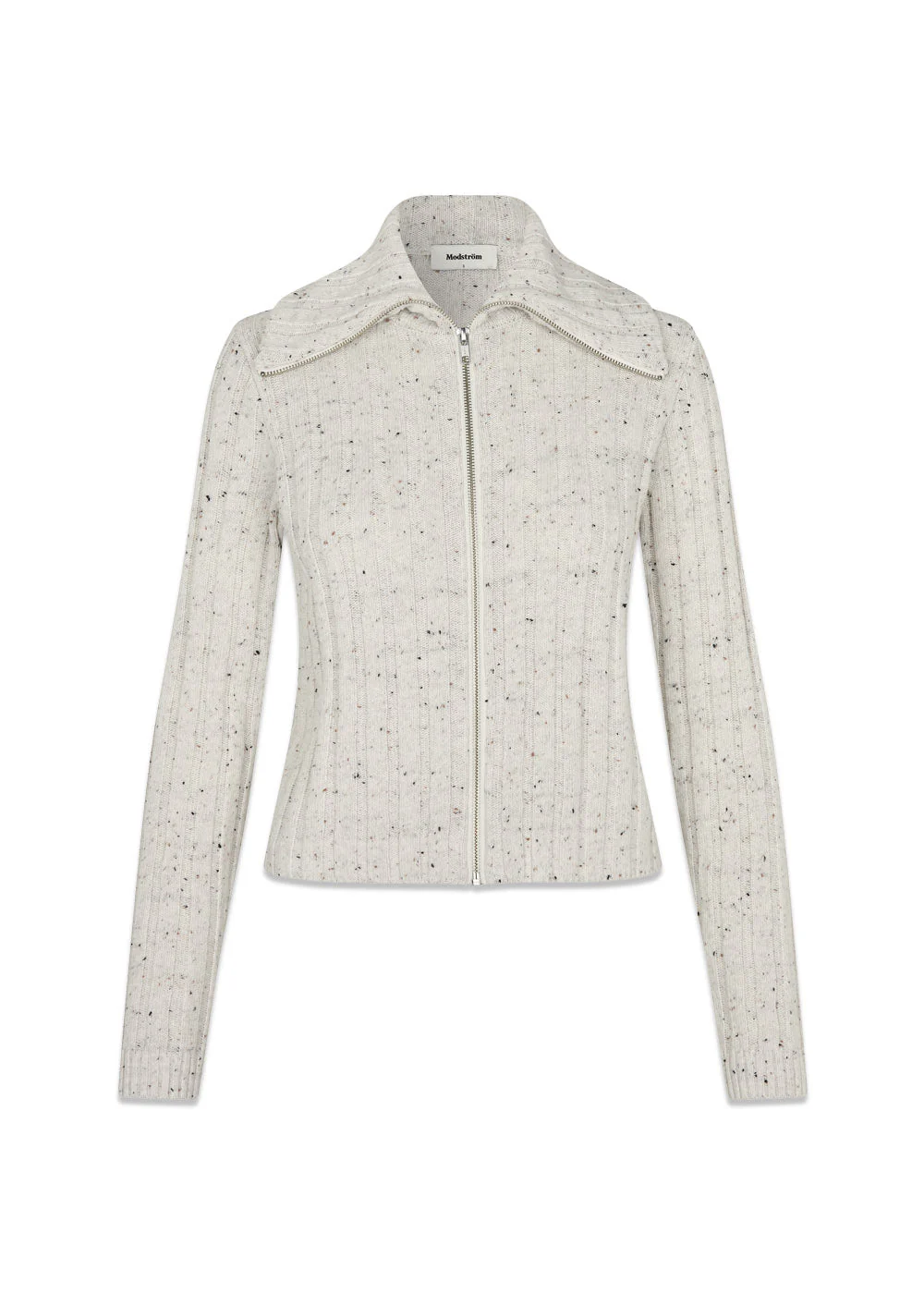 Raulmd rollneck cardigan - Sand Speckle